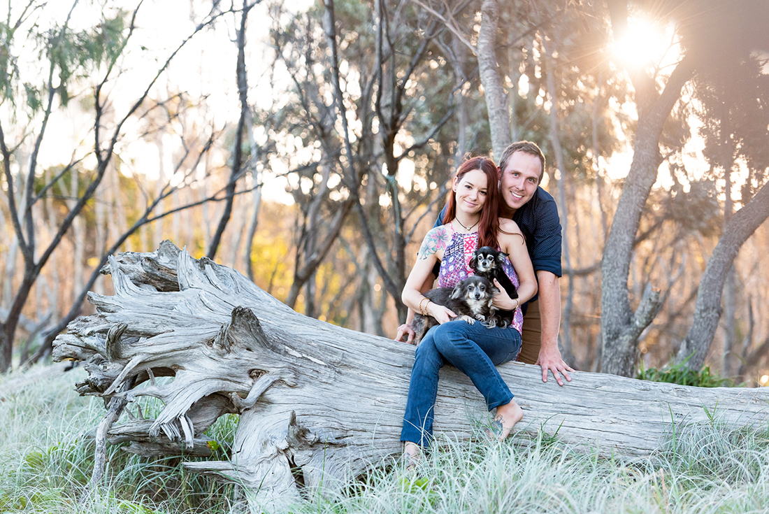 Photo shoot with young couple and their chihuahuas